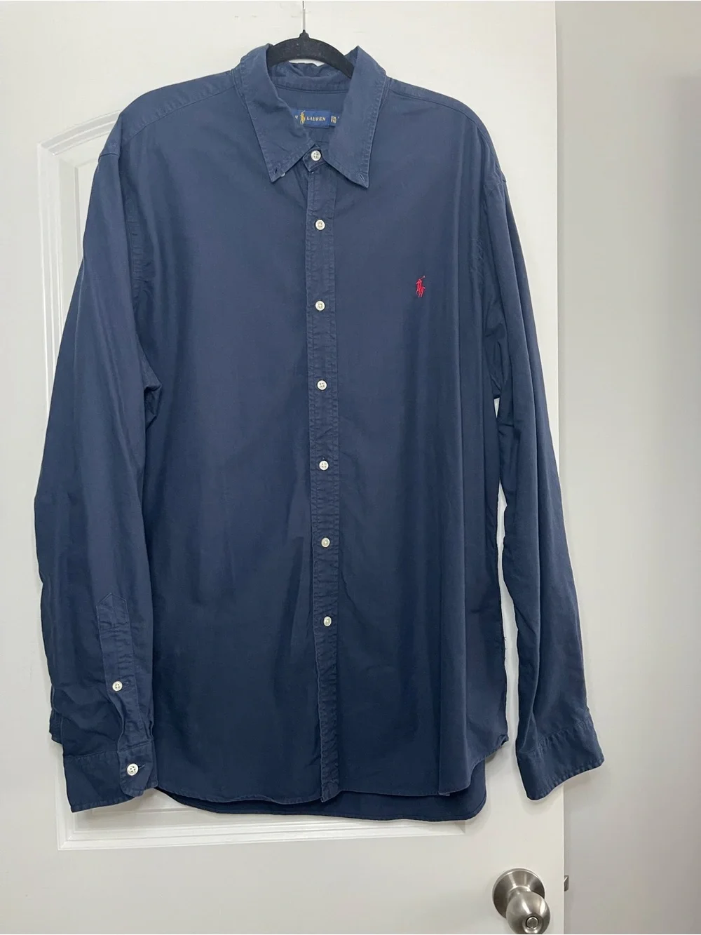 BUNDLE Polo Ralph Lauren 3 XXL Button-Down Shirts Mint Stripe, Light Blue, Navy